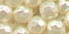 8 mm Acrylic Faceted Craft Bead - Colour Cr (Cream Pearl)