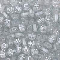 Small Alphabet Beads - Crystal