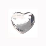 Acrylic Rhinestone - Heart - approx. 10 x 10 mm - Crystal (each)