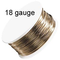 Artistic Wire - 18 Gauge - Non-Tarnish Brass (Gold) (10 yard - 9 m reel)