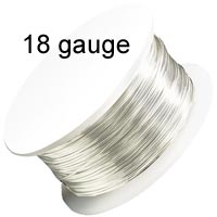 Artistic Wire - 18 Gauge - Non-Tarnish Silver (20 feet - 6 m reel)