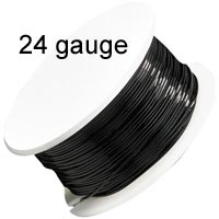 Artistic Wire - 24 Gauge - Black  (20 yard - 18 m reel)