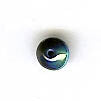 Czech Pressed Glass - Bicone Bead - 6 mm - Black AB (eaches)