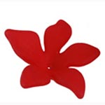 5-petal Flower Bead - Transparent Red