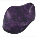 Wavy Oval Acrylic Bead - Mottled Purple