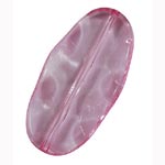 Transparent Wavy Oval Rectangle Bead - Light Lilac