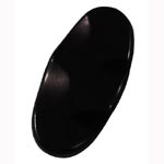 Transparent Wavy Oval Rectangle Bead - Black