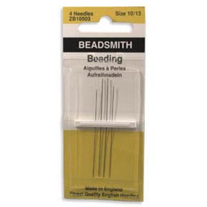 Beading Needles - No. 10 - 13 assorted Beading - card of 4 needles