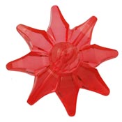Transparent Flower-Star Bead-Pendant - Red