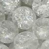 Czech Cracked Glass Pearl - 8 mm Round - Crystal (eaches)