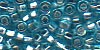 Czech Size 11 Seed Bead - Silverlined Turquoise Blue - 6 gramme bag