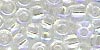 Czech Size 8 Seed Bead - Crystal AB - 6 gramme bag