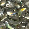 Czech Pressed Glass - Crescent Bead - 8 mm - Vitrail (eaches)