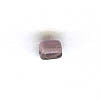 Czech Pressed Glass - Cube Bead - 4  mm - Dark Amethyst (3 pieces)