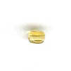 Czech Pressed Glass - Cube Bead - 4  mm - Transparent Gold (3 pieces)