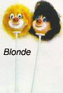 Doll Head - Clown Head with Blonde Hair - 25 mm - on pick (product may vary slightly from image)