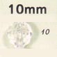 10 mm Acrylic Faceted Bead - Colour 10 (Crystal)