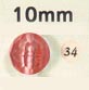 10 mm Acrylic Faceted Bead - Colour 34 (Peach)