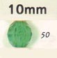 10 mm Acrylic Faceted Bead - Colour 50 (Christmas Green)