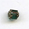 Czech Faceted Cathedral Bead - 6 x 6 mm - Emerald (eaches)