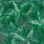 12 x 12 mm Faceted Star Bead - Green Glitter