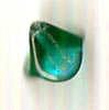 Czech Pressed Glass - Flower - 12 mm x 10 mm Bell Cupped Flower - Emerald (eaches)