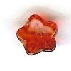 Czech Pressed Glass - Flower - 10 mm Cupped 5-star Flower - Ruby (eaches)