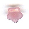 Czech Pressed Glass - Flower - 10 mm Cupped 5-star Flower - Pink Opal (eaches)