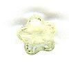 Czech Pressed Glass - Flower - 10 mm Cupped 5-star Flower - Yellow (eaches)