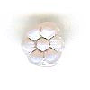 Czech Pressed Glass - Flower - 8 mm 6-petal Flower - Pink Frosted AB (eaches)