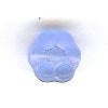 Czech Pressed Glass - Flower - 8 mm 6-petal Flower - Light Sapphire Frosted AB (eaches)