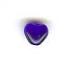 Czech Pressed Glass - Heart Bead - 6 mm - Cobalt (eaches)