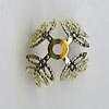 Filigree Beadcap - suits bead size of 18 mm - 'Leaf Style' - gold (each)