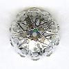 Filigree Beadcap - suits bead size of 20 mm - silver (each)