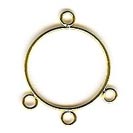 Earring Drop - Chandelier-style - wire - round - approx 25 mm diameter - gold (per pair)