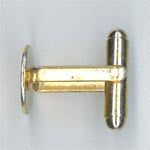 Cuff-link Blank - with 10 mm flat pad - gold plated / coloured (per pair)