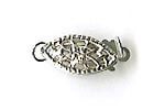 Clasp - Filigree - Fish Slide - 1-strand - 5 x 12 mm - Sterling Silver (eaches)
