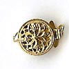 Clasp - Filigree - Box - Round - 9 mm - 1-strand - Gold-filled (eaches)