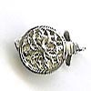 Clasp - Filigree - Box - Round - 1-strand - 9 mm - Sterling Silver (eaches)