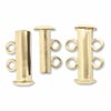 Clasp - Magnetic - Slide - 2-strand - 16 mm - Gold-filled (eaches)
