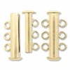 Clasp - Magnetic - Slide - 3-strand - 22 mm - Gold-filled (eaches)
