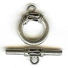 Clasp - Toggle - Round - Large - Antique Silver