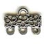 Endbar - 3-hole cast pewter (holes approx 5 mm spacing) - antique silver (each)