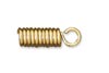 End Connector - greek spring with loop - gold / brass (per pair)