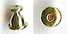 Bullet Clutch for Hatpin & Stickpin - Gold - eaches