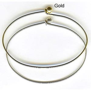 Bracelet Forms (for Beading) - Bracelet Wire with Removal Ball - approx 65 mm wide x 55 mm high - Go