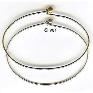Bracelet Forms (for Beading) - Bracelet Wire with Removal Ball - approx 65 mm wide x 55 mm high - Si