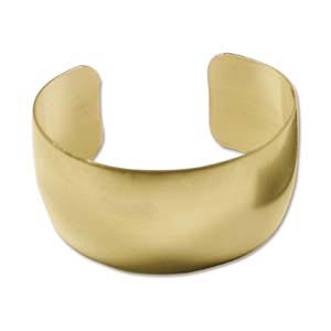 Bracelet Forms (for Beading) - Bracelet Cuff - Solid Brass - approx. 65 mm across and 25 mm wide - B