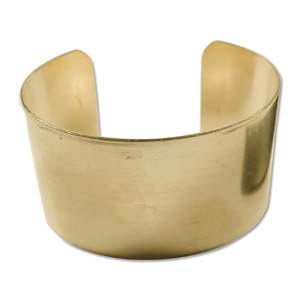 Bracelet Forms (for Beading) - Bracelet Cuff - Solid Brass - approx. 65 mm across and 27 mm wide - B