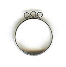 Adjustable Ring Forms (for Beading) - Adjustable Ring Finding with 3 loops - Silver